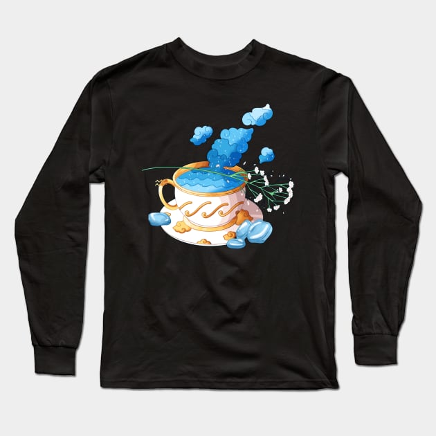 Aquarius Tea Long Sleeve T-Shirt by MidnightTeashop